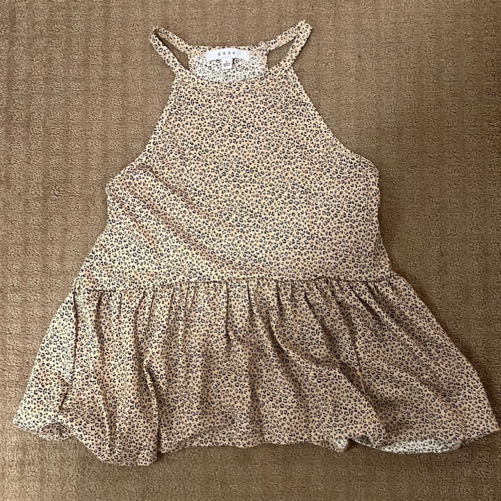 Gaze Animal Print Tank NWOT